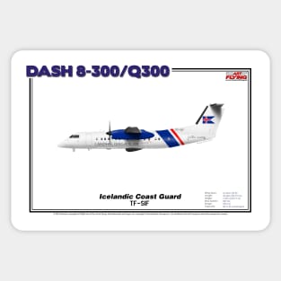 DeHavilland Canada Dash 8-300/Q300 - Icelandic Coast Guard (Art Print) Sticker